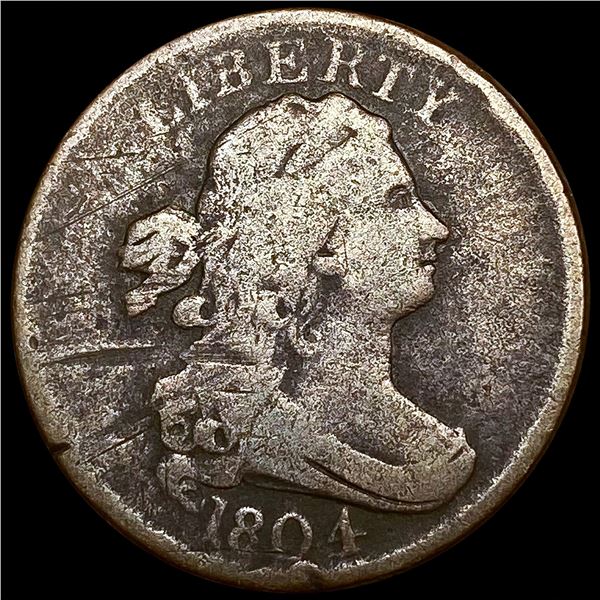 1804 Pln 4 Draped Bust Half Cent NICELY CIRCULATED