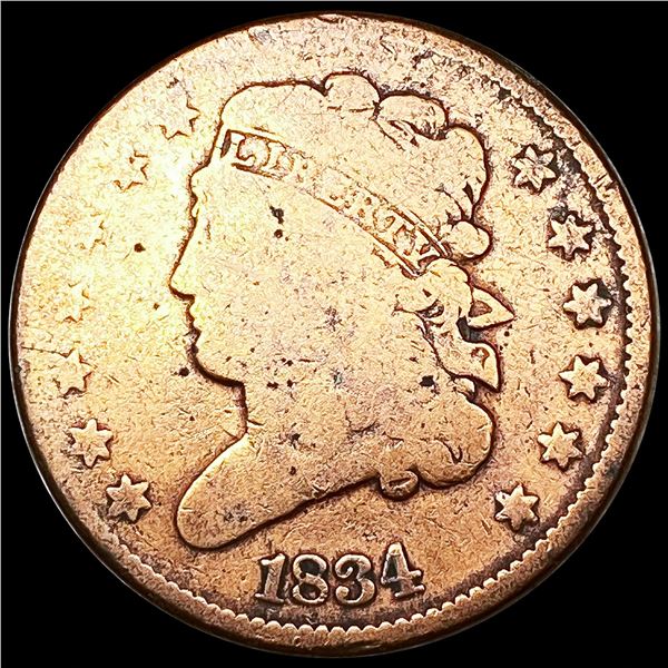 1834 Classic Head Half Cent NICELY CIRCULATED