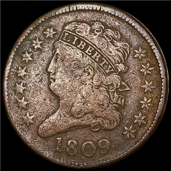 1809 Classic Head Half Cent LIGHTLY CIRCULATED