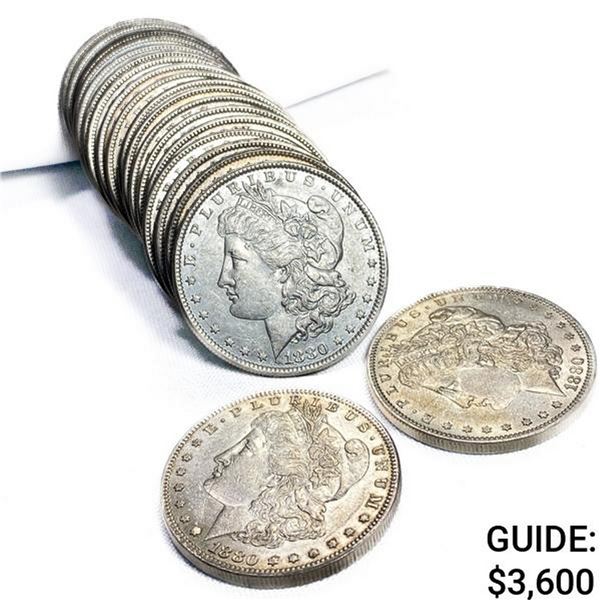 1880-O Morgan Silver Dollar Roll (20 Coins)
