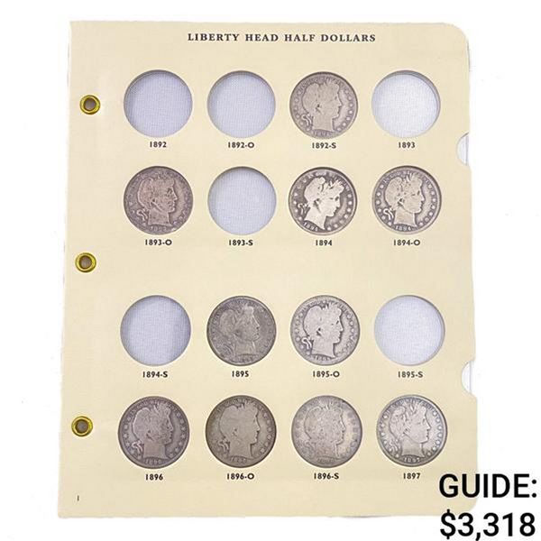 1892-1915 Barber Half Dollar Book (64 Coins)