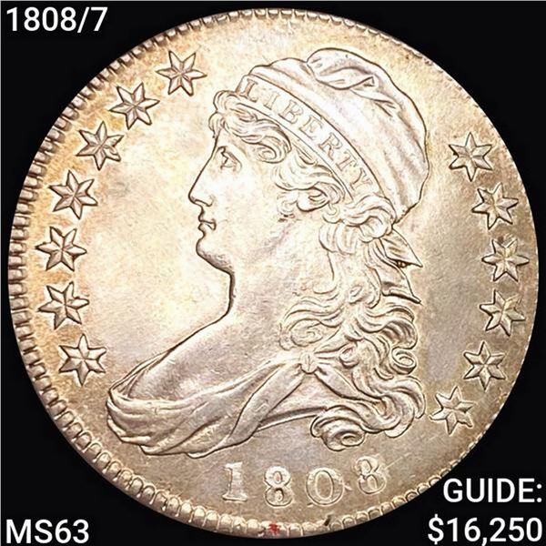 1808 1808/7 Capped Bust Half Dollar CHOICE BU UNCI