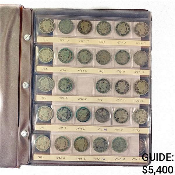 1892-1916 Barber Half Dollar Book (71 Coins)