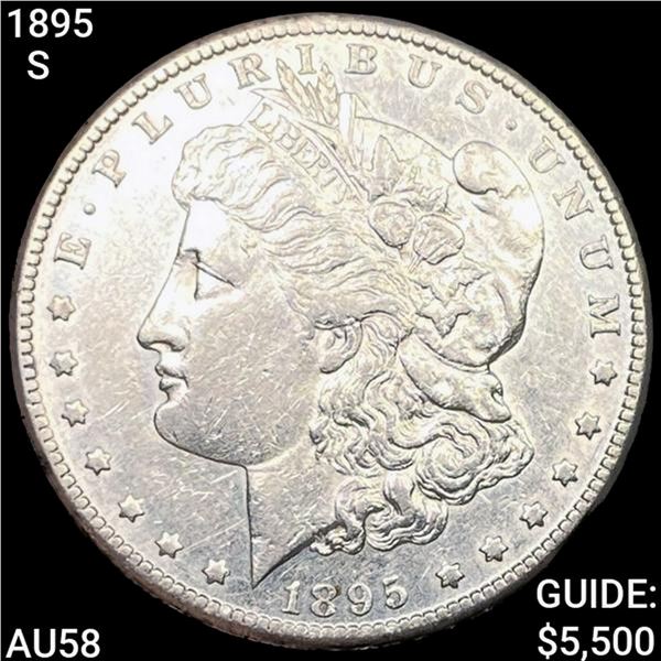 1895 1895-S Morgan Silver Dollar CHOICE AU UNCIRCU