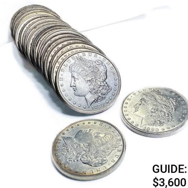 1880-O Morgan Silver Dollar Roll (20 Coins)