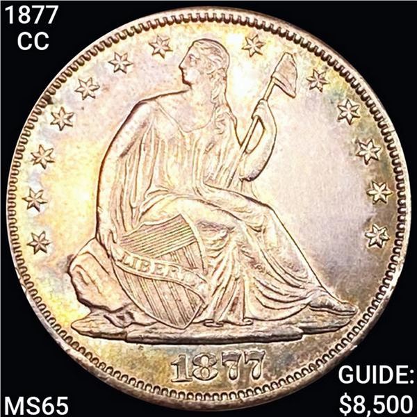 1877-CC Seated Liberty Half Dollar GEM BU
