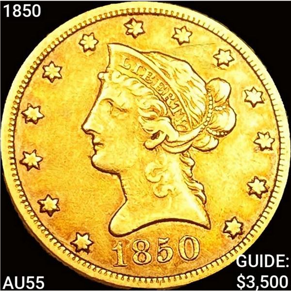 1850 $10 Gold Eagle CHOICE AU
