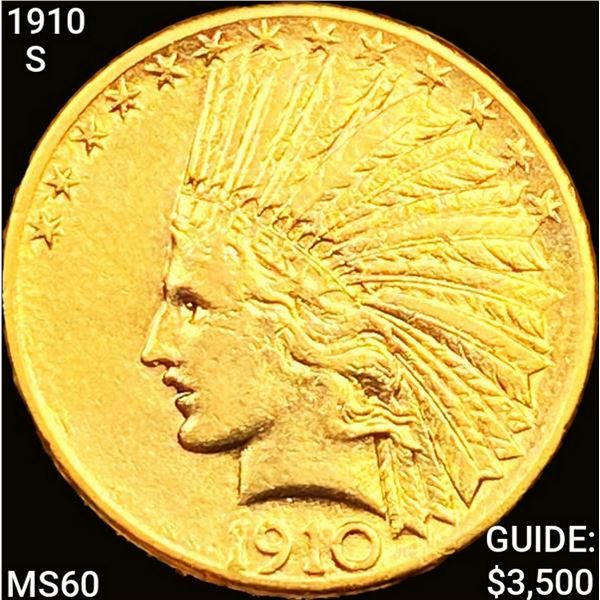 1910-S $10 Gold Eagle UNCIRCULATED