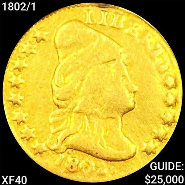 1802/1 $3 Gold Piece LIGHTLY CIRCULATED