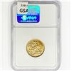 Image 2 : 1896M SOV .24oz GB Aust. Gold NGC MS62