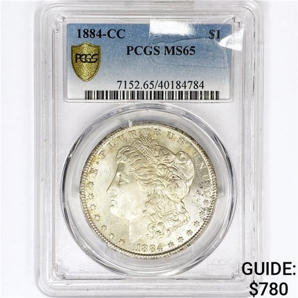 1884-CC Morgan Silver Dollar PCGS MS65