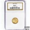 Image 1 : 1929 $2.50 Gold Quarter Eagle NGC MS61