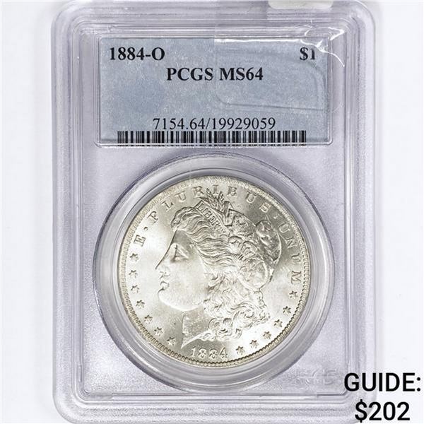 1884-O Morgan Silver Dollar PCGS MS64