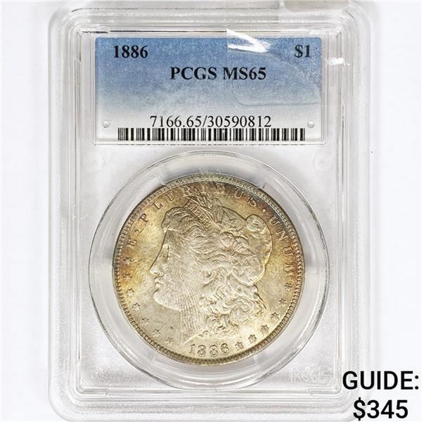 1886 Morgan Silver Dollar PCGS MS65