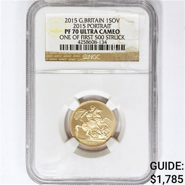 2015 G. BRITAIN 1SOV NGC PF70 UC