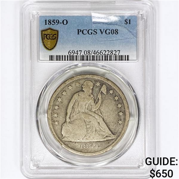 1859-O Seated Liberty Dollar PCGS VG08