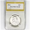Image 1 : 1955 Franklin Half Dollar PGA PR67 DCAM