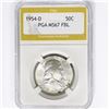 Image 1 : 1954-D Franklin Half Dollar PGA MS67 FBL