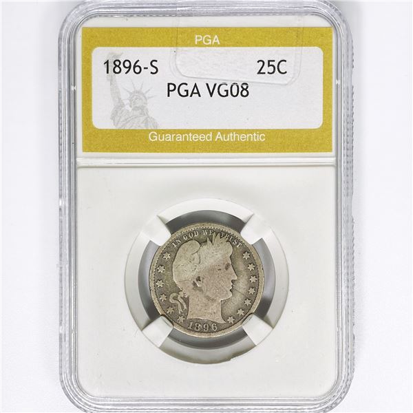1896-S Barber Quarter PGA VG08