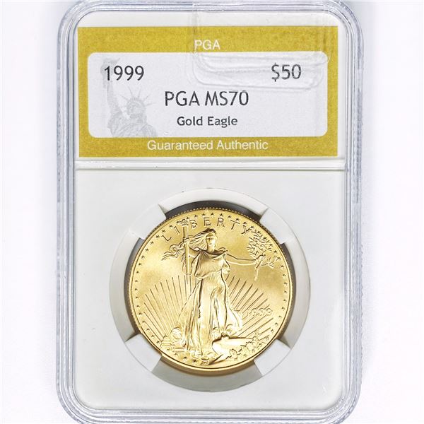 1999 $50 1oz American Gold Eagle PGA MS70