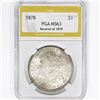 Image 1 : 1878 Morgan Silver Dollar PGA MS63 Rev 79