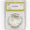 Image 1 : 1921 Silver Peace Dollar PGA MS62
