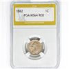 Image 1 : 1862 Indian Head Cent PGA MS64 RED