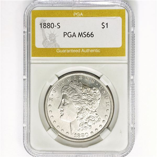 1880-S Morgan Silver Dollar PGA MS66