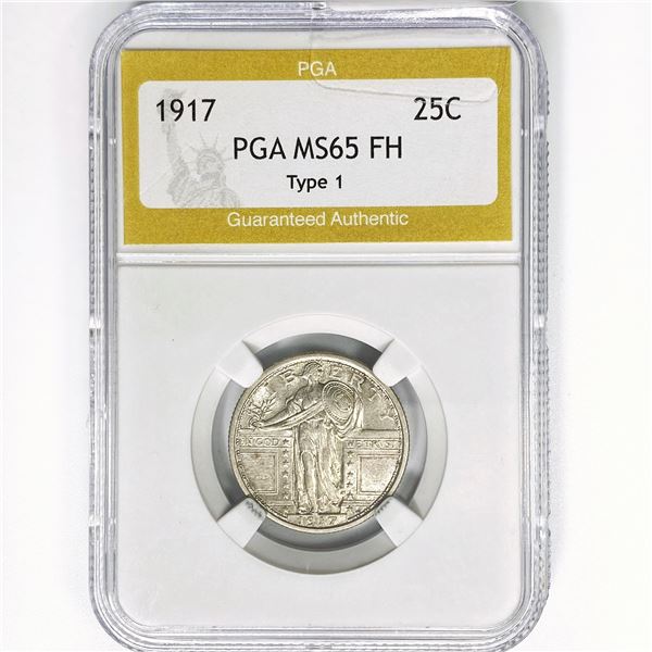 1917 Standing Liberty Quarter PGA MS65 FH Type 1