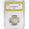 Image 1 : 1917 Standing Liberty Quarter PGA MS65 FH Type 1