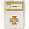 Image 1 : 1909-S Wheat Cent PGA MS64 RED