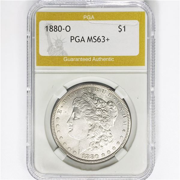 1880-O Morgan Silver Dollar PGA MS63+