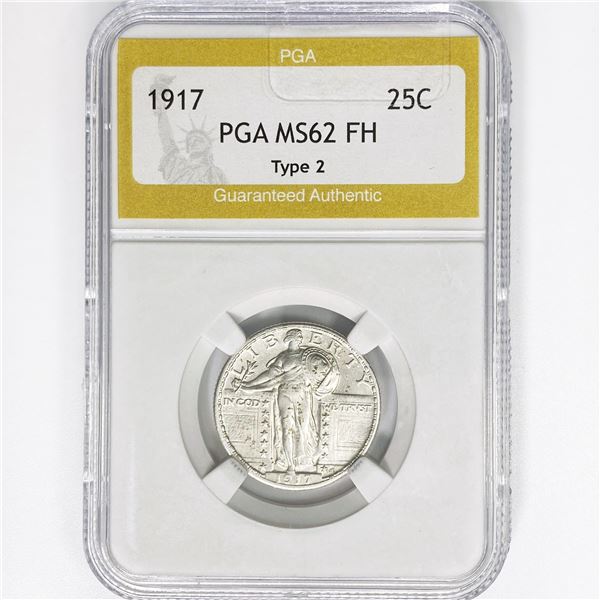 1917 Standing Liberty Quarter PGA MS62 FH Type 2