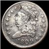 Image 1 : 1809 Invert 6 Classic Head Half Cent LIGHTLY CIRCU