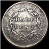 Image 2 : 1809 Invert 6 Classic Head Half Cent LIGHTLY CIRCU
