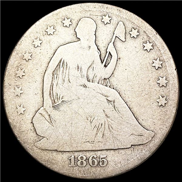 1865-S Seated Liberty Half Dollar NICELY CIRCULATE