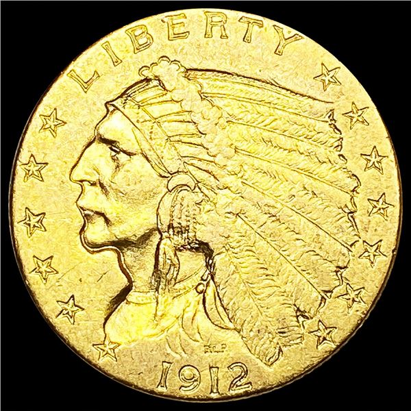 1912 $2.50 Gold Quarter Eagle NICELY CIRCULATED