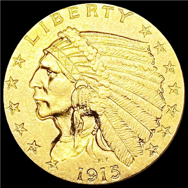 1915 $2.50 Gold Quarter Eagle CLOSELY UNCIRCULATED