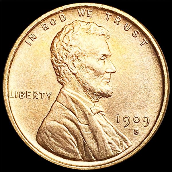 1909-S VDB RD Wheat Cent CHOICE BU