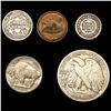 Image 2 : (5) Varied US Coinage (1853-O, 1864, 1894, 1913, 1