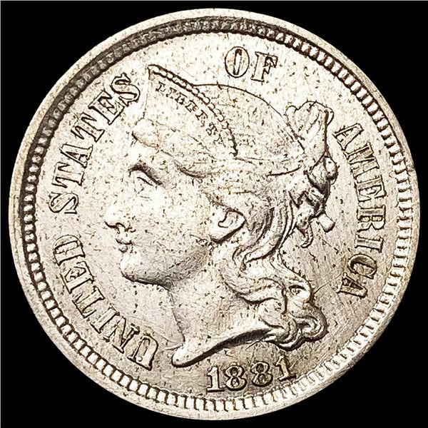 1881 Nickel Three Cent UNCIRCULATED