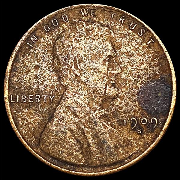 1909-S Wheat Cent LIGHTLY CIRCULATED