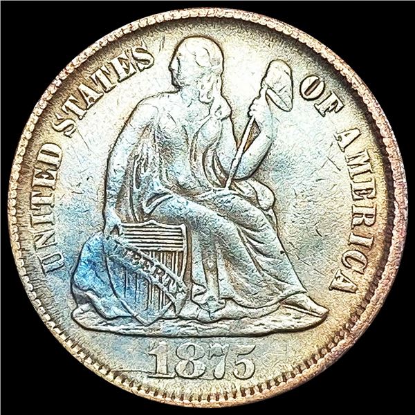 1875-CC Seated Liberty Dime CLOSELY UNCIRCULATED