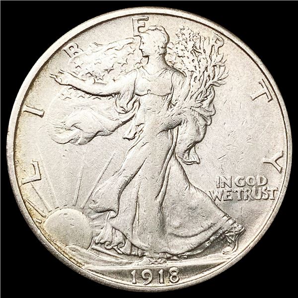 1918-S Walking Liberty Half Dollar CLOSELY UNCIRCU
