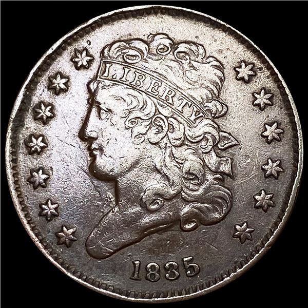 1835 Classic Head Half Cent CLOSELY UNCIRCULATED