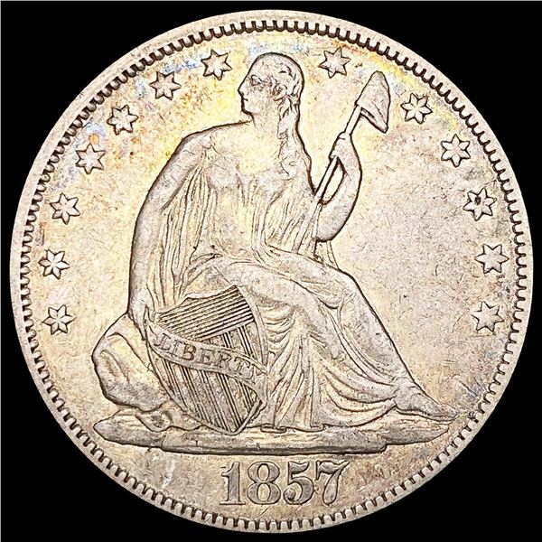 1857 Seated Liberty Half Dollar NEARLY UNCIRCULATE