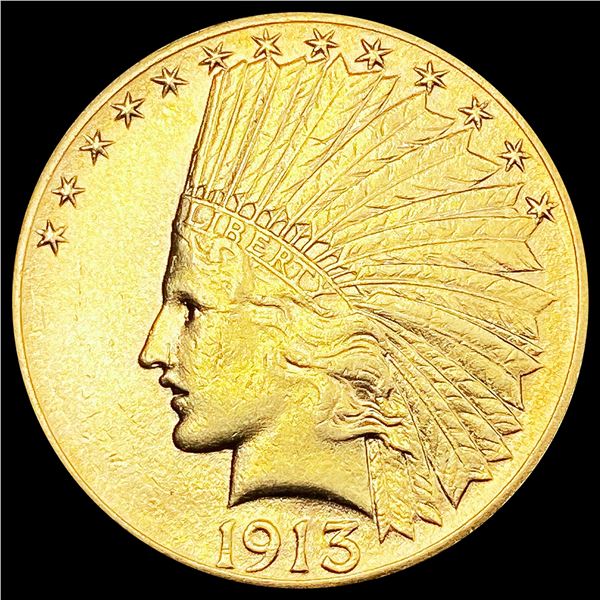 1913 $10 Gold Eagle CLOSELY UNCIRCULATED