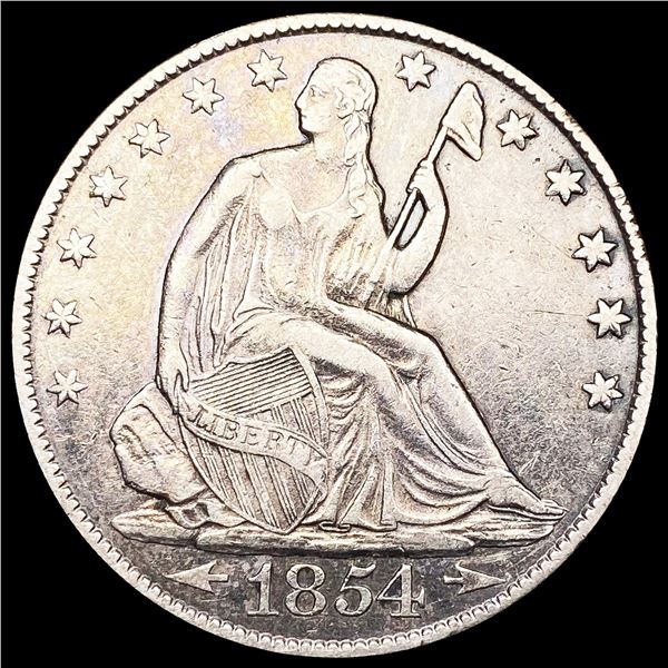 1854-O Arws Seated Liberty Half Dollar CLOSELY UNC