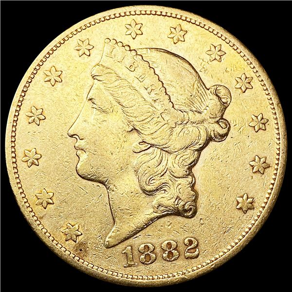 1882-S $20 Gold Double Eagle CLOSELY UNCIRCULATED