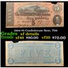 Image 1 : 1864 $5 Confederate Note, T69 Grades xf details